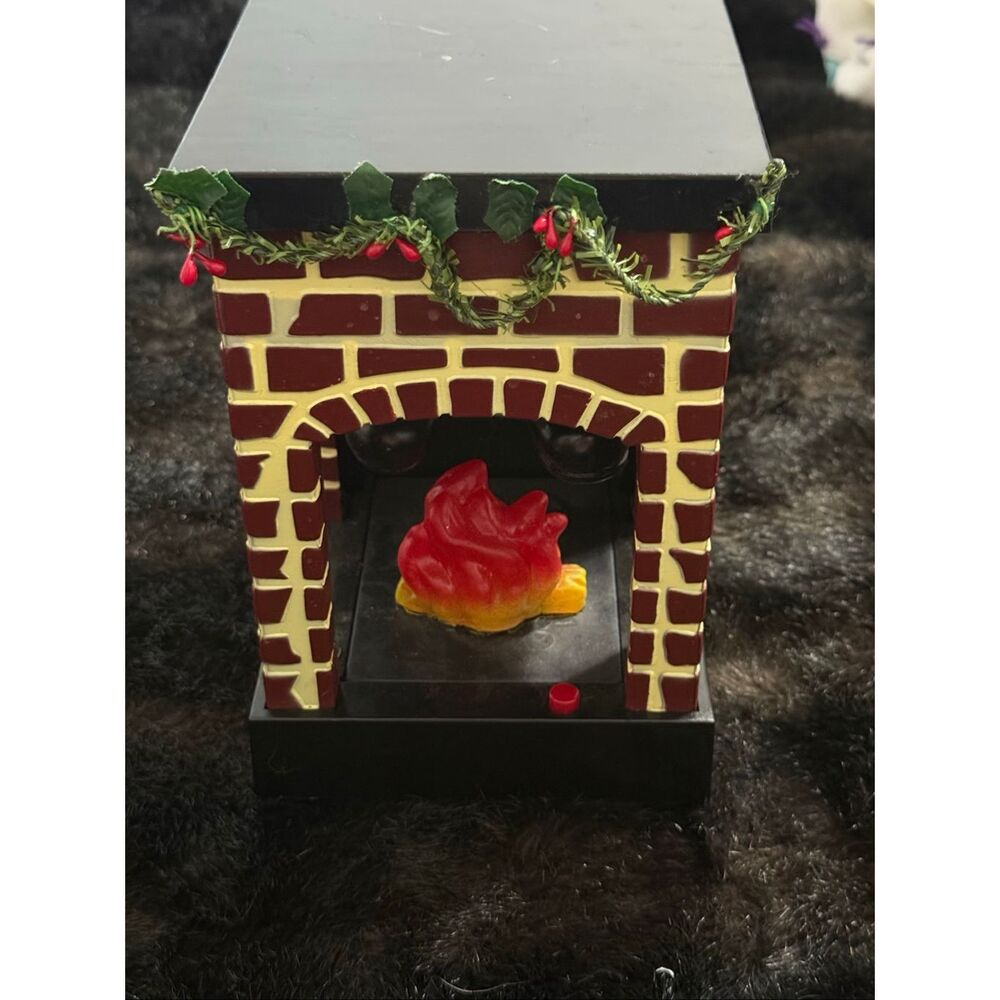 Gemmy Animated Santa Feet In Fireplace Stuck  In Chimney Christmas